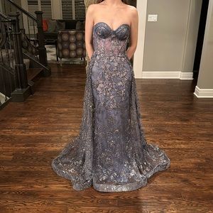 Slate blue formal dress size 4 (fits size 2)